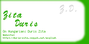 zita duris business card